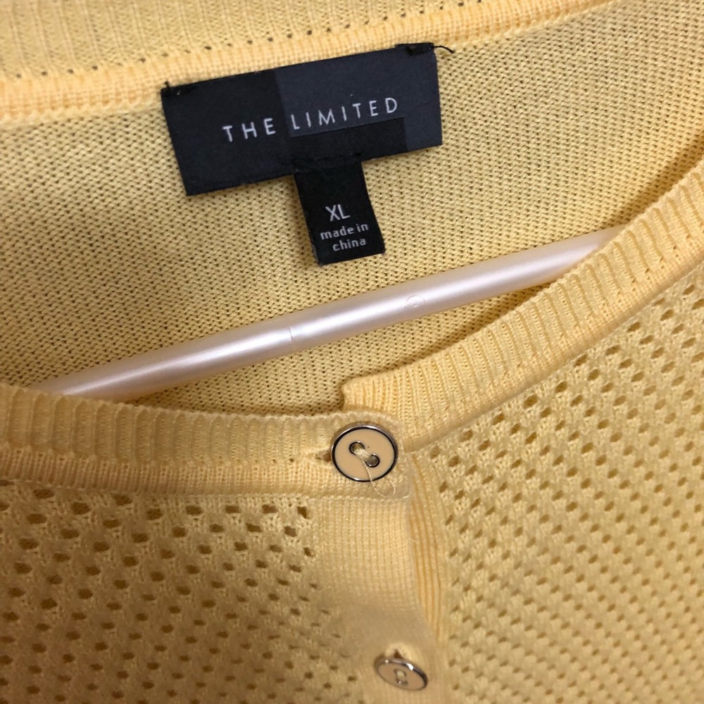The Limited cardigan sweater yellow XL button up